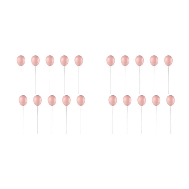 Ounissouiy 1 Juego de suministros para decoración de pasteles, soporte de globo elegante, herramientas para hornear, de cumpleaños Rosado 2piezas