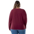 thumbnail image 3 of Lee Women's and Plus Crew Neck Cropped Waffle Knit Pullover Top, S-4X, 3 of 4