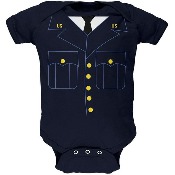 Halloween Military Formal Costume Soft Baby One Piece Navy 24 Month