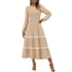 thumbnail image 1 of Vestido midi PRETTYGARDEN para mujer, estampado floral, elegante, 1 of 9