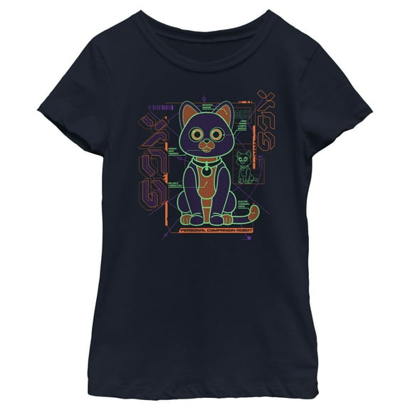 Girl's Lightyear Sox Schematic  Graphic Tee Navy Blue Small