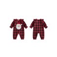 thumbnail image 2 of RUINIXCW Baby Girl Christmas Romper Embroidery Plaid Crew Neck Long Sleeve Jumpsuit, 2 of 8