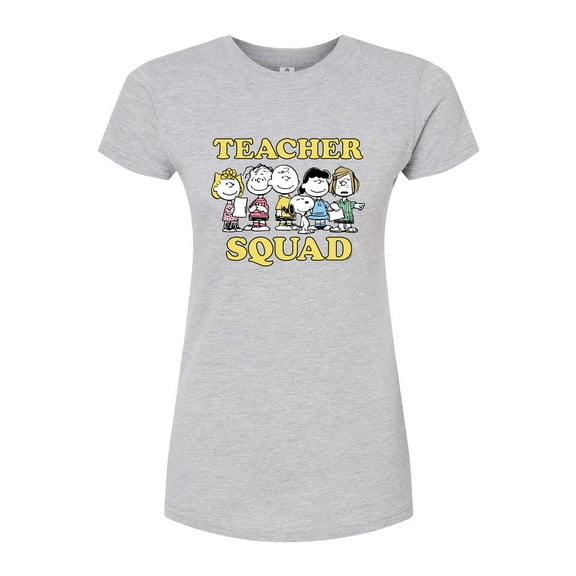 Peanuts - Teacher Squad - Juniors Fitted Graphic T-Shirt