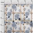 thumbnail image 1 of oneOone Cotton Jersey Grayish Blue Fabric Check|Leaves & Floral Artistic Fabric For Sewing Printed Craft Fabric By The Yard 58 Inch Wide, 1 of 4