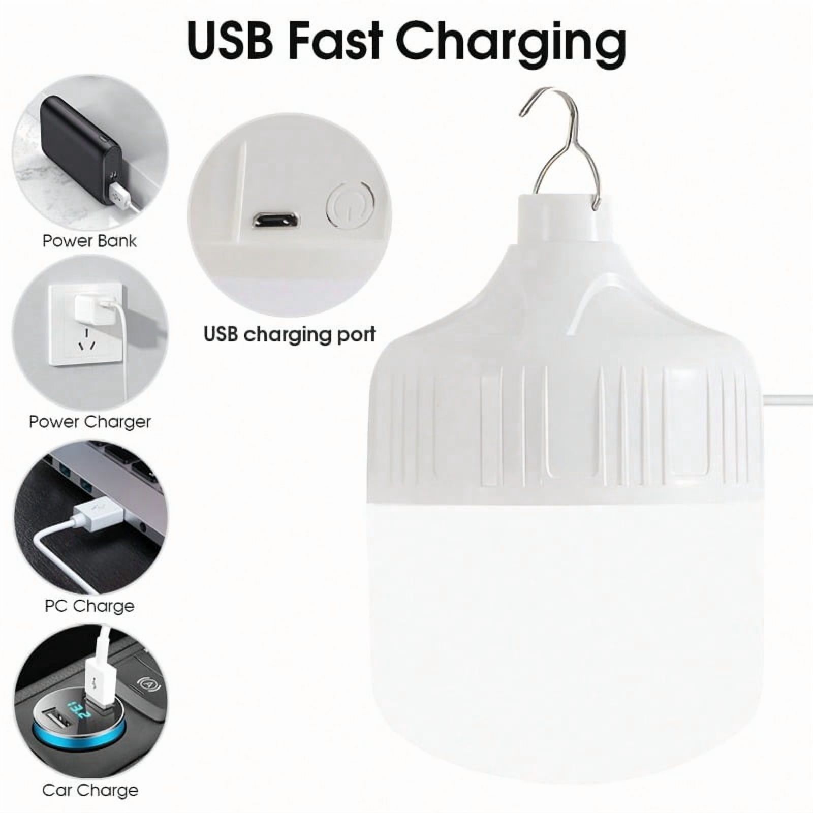 500mAh Camping Light, Rechargeable USB LED Bulb, Portable Emergency Lamp For Tent, Working Light