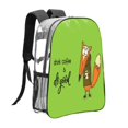 thumbnail image 3 of Kdxio Drink Coffee And Do Good Clear Backpack, Transparent Bookbag for School for Women Men, Capacity Clear Bag for College, Travel, 3 of 7