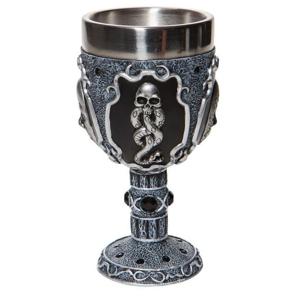 Wizarding World of Harry Potter Dark Arts Decorative Stainless Steel Resin Goblet 7.1in H