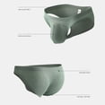thumbnail image 2 of MYG Mens Threaded Low Waist U Convex Pouch Breathable Briefs Underwear Underpants, 2 of 9
