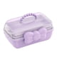 thumbnail image 1 of Advancent Caja de almacenamiento de pinzas para el pelo de ABS para niñas, a prueba de polvo, accesorios, mango portátil para viajes, confiable Almacenamiento y organización del hogar púrpura, 1 of 6
