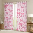 thumbnail image 2 of Erosebridal Kawaii Bowknot Curtains for Living Room,Cartoon Stars 30%-50% Blackout Curtains Set of 2 (38x45),Cute Bow Curtains and Drapes (38x45),Bow Tie Bedroom Decoration, 2 of 6