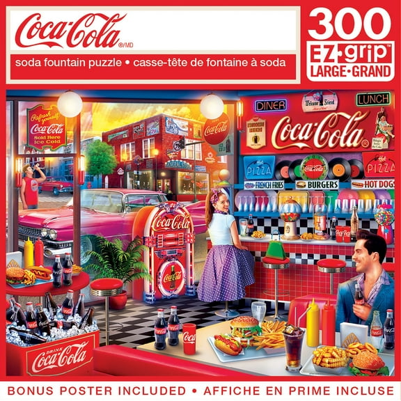 MasterPieces 300 Piece EZ Grip Puzzle - Coca-Cola Soda Fountain - 18"x24"