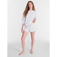 thumbnail image 2 of No Boundaries Soft Sleepwear Shorts, 2.5'' Inseam, Women’s and Women’s Plus XXS-3X, 2 of 5