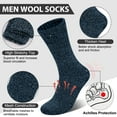 thumbnail image 3 of KOITHOT 6 Pairs Wool Socks for Men, Thick Soft Knit Vintage Boot Crew Socks, 3 of 6