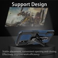 thumbnail image 6 of Allytech OnePlus Nord N200 5G Case 2021, Rugged Military Grade Protective Shockproof Build-in Kickstand Back Clamp Anti-scratch Case Cover Shell for OnePlus Nord N200 5G - Blue, 6 of 7