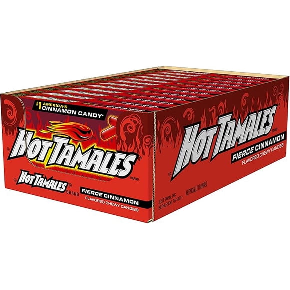 Hot Tamales, Fierce Cinnamon Chewy Candy, Theater Box Style, 5oz Box (Pack of 12) by Hot Tamales