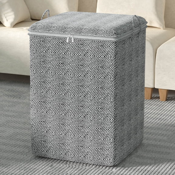 Fnochy Non-woven Clothes Storage Bags, 180L Blanket Storage Bags, Foldable Moving Bags with Zipper, Closet Organizers and Storage Containers for Bedding, Duvet, Comforter,Reinforced Handles