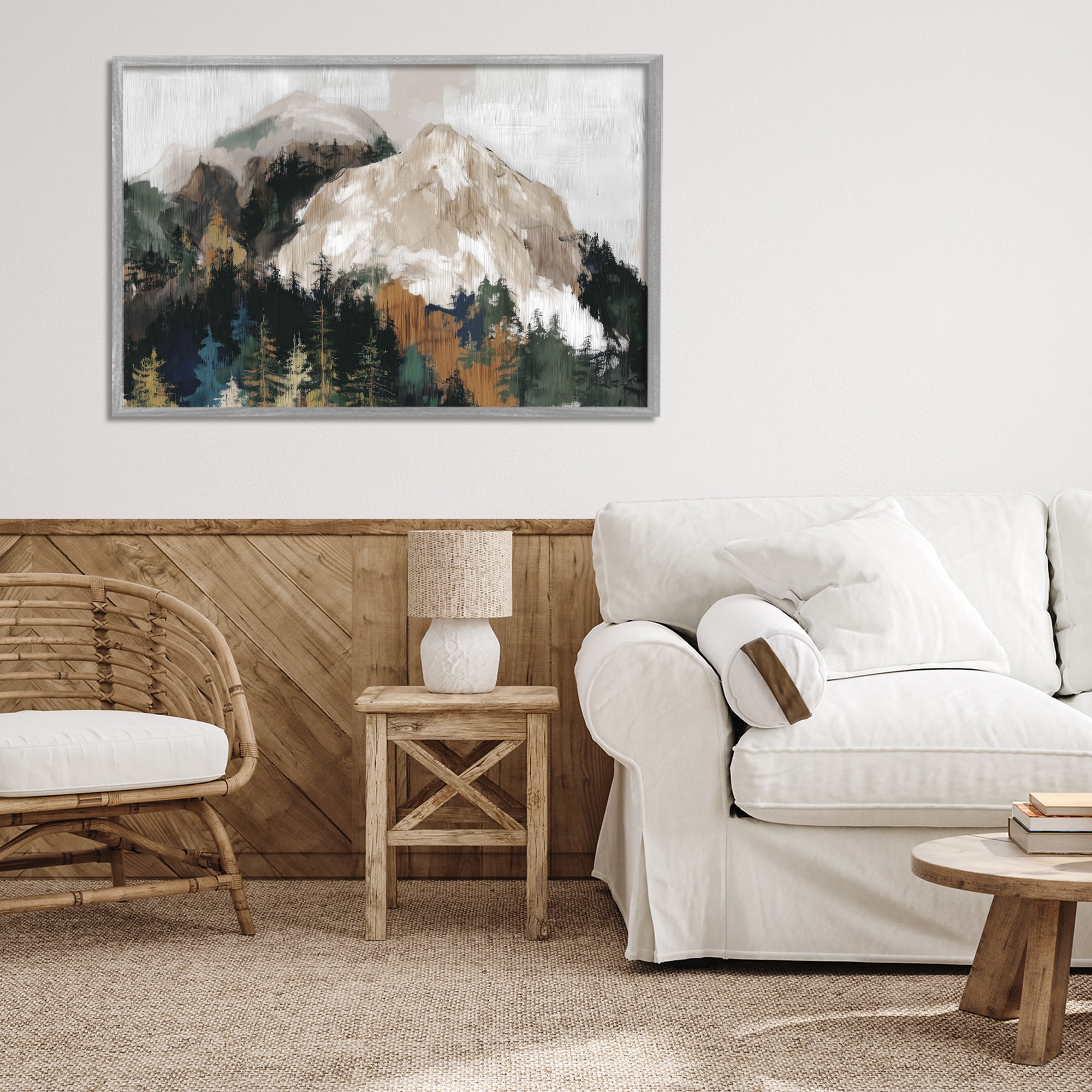 Stupell Industries Rugged Mountain Peaks Gray Framed Giclee Art, design by Chromatic Storm Studio