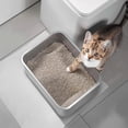 thumbnail image 5 of Extra wide stainless steel litter box for large cats, rabbits, or guinea pigs. High sides, non-stick surface, durable design, easy to clean. 4.0 gallon capacity, silver., 5 of 6