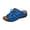 Blue, variant on Womens Wedge Mules Sandals Bowknot Hollow Out Fashion Slippers Comfort Summer Beach Shoes
