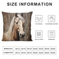 thumbnail image 5 of Creowell Horse Wooden Fence Pillow Covers for Couch Sofa Indoor Outdoor Pillow Case 1PC 22x22in, 5 of 5