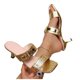 thumbnail image 4 of Mujeres Más Tamaño Pantalones Cortos Estilo Croc Brillante Patrón Tacones con Correa, Tacones con Correa Negros Abierto Dedo Del Pie Correa de Tobillo Primavera Verano, 4 of 9