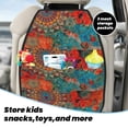 thumbnail image 5 of Pofeuu Mandala Colorful Print 2 Pack PU Leather Kick Mat Back Seat Protector, Universal Car Seat Back Organizer, Waterproof Backseat Protector For Most Car, 5 of 8