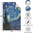 thumbnail image 3 of Naanle Van Gogh The Starry Night Kitchen Towels 1 Pack Dish Cloths Reusable Cleaning Cloths Absorbent Hand Towels Tea Towels Bar Towels Household Fast Drying 28 x 18 in, 3 of 14