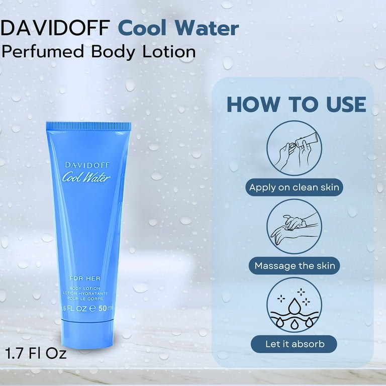Davidoff Cool Water For Her 3pc. Set Shower Gel, Lotion, EDT