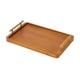 thumbnail image 1 of Bandeja de bambú para servir, bandeja decorativa de almacenamiento, bandeja rectangular multifunción para servir. 355 cm x 235 cm, 1 of 7