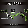 thumbnail image 2 of Attack Graphics Custom Renegade Complete Bike Graphics Kit for Kawasaki KX250 2024, 2 of 4