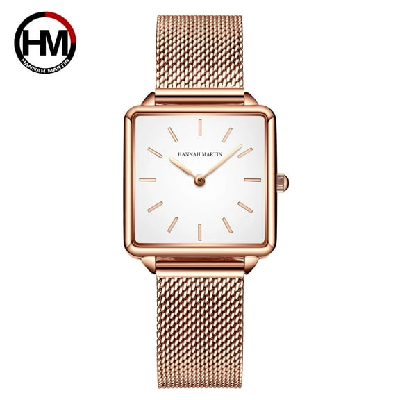 Hannah Martin Top Brand Simple Women Watch Japanese Movement Quartz Wristwatch Fashion Luxury All-Match Women Clock New Arrival