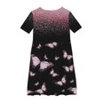 thumbnail image 5 of QIPOPIQ Robe d'Été pour Fille Art Van Gogh Impression 3D Col Rond Manches Courtes T-Shirt Robe Évasée Liquidation, 5 of 5