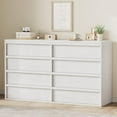 thumbnail image 3 of YUSAZENS 8 Drawer Dresser for Bedroom, Wooden Double Dresser Organizer with Storage Freestanding, Modern Chest of Drawers for Bedroom, Living Room, Nursery - White, 3 of 6