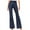 Blue, variant on High Waisted Flare Jeans For Women Summer Trendy Design High Waist Loose Casual Solid Color Slim Fit Bell Bottom Denim Pants With Pocket Light Blue M