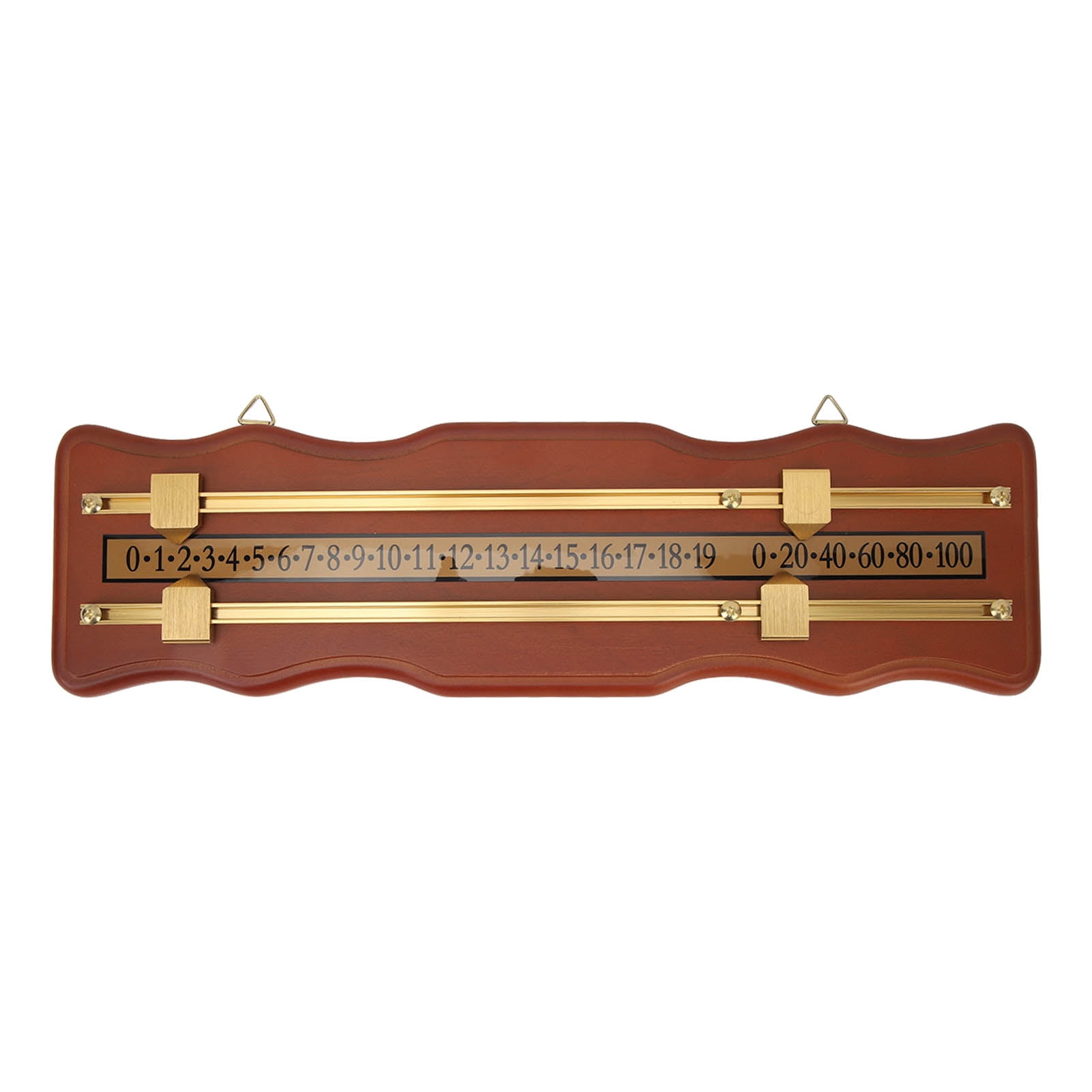 NFTIGB Billiard Game Scorer 2 Track Wavy Brown Medium Density Fiberboard Score Board for Home Club