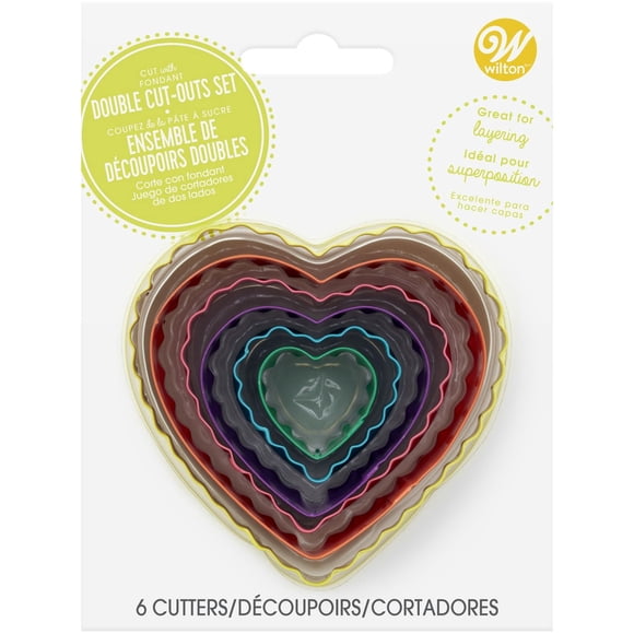 Wilton Heart Fondant Double Cut-Outs Set