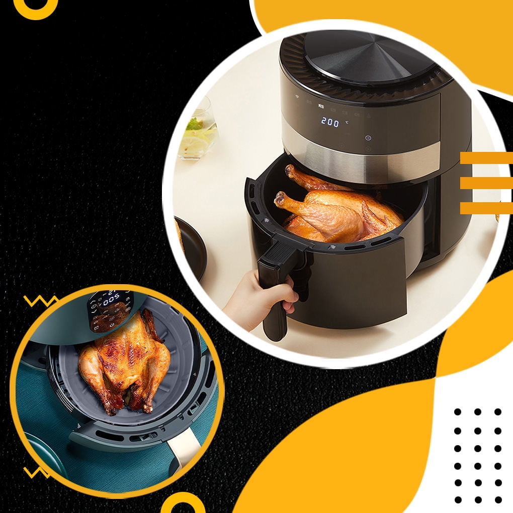 WaveLu Air Fryer Silicone Pot - [UPGRADED] Food Safe Air fryers Oven  Accessories | Replacement of Flammable Parchment Liner Paper | No More  Harsh