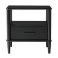 thumbnail image 6 of Pemberly Row Modern 20" Spindle Leg Solid Wood Nightstand in Black, 6 of 12