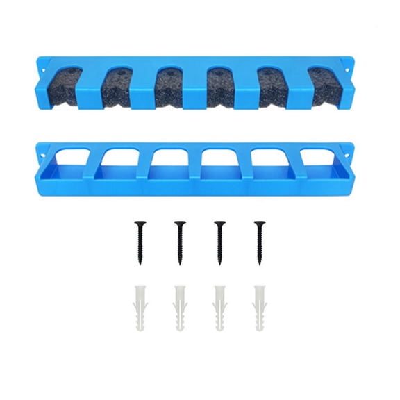GARENDE Fishing Rod Holder 6 Holes Fishing Pole Storage Rack for Garage RV Game Room Blue