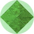 thumbnail image 1 of Ahgly Tapis Rond Lavable en Machine Intérieur Transitionnel Vert Clair, 5 Pieds Rond, 1 of 7