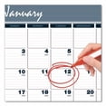 thumbnail image 4 of Bar Harbor Recycled Wirebound 3-Months-per-Page Wall Calendar, 15.5 x 22, White/Blue/Gray, 14-Month: Dec 2025 to Jan 2027 | Bundle of 5, 4 of 4