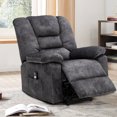 thumbnail image 3 of Electric Recliner Chair, Heavy Duty Power Lift Recliners for Elderly Wide Seat, 300 lb Capacity Bedroom Chair with Side Pockets, Remote Controller, Modern Reclining Office Chair, Q19893, 3 of 12