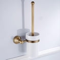 thumbnail image 2 of European Antique Brass Toilet Brush Holder Set, Bathroom Wall Mounted Accessories (Golden), 2 of 5