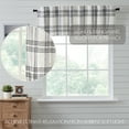 thumbnail image 3 of VHC Brands Woven Plaid Farmhouse Kitchen Curtain Valance, Black, 19x73, 3 of 6