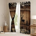 thumbnail image 3 of Homewish Safari Deer Moose Blackout Curtains Set of 2 (52x84 Each),Country Farmhouse Lodge Window Curtains,Woodland Animal Curtains and Drapes For Boys Teens,Ultra Soft Home Decor, 3 of 6