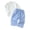 Blue, variant on mgoYE Baby Boys 2Pcs Fall Clothes Button Shirt and Stripe Pants Set