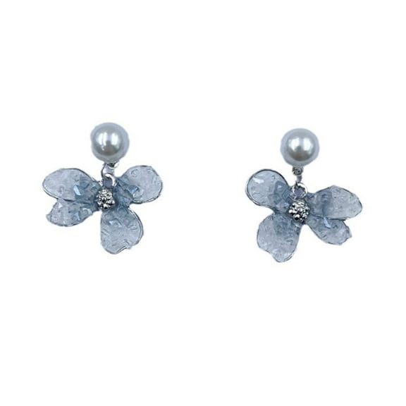 DESIGNICE Pearl Earrings,Gradient Blue Design Stud Earrings for Women,Lightweight and Versatile - Perfect for Any Occasion Stud Earrings