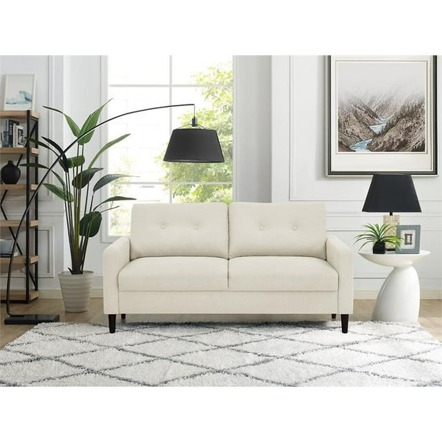 Lifestyle Solutions Canapé Luna en Tissu Beige Rembourrage