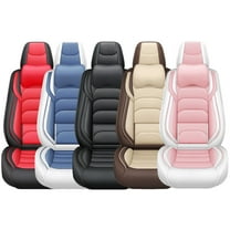OTOEZ Universal Car Seat Cover, 5-Seat Full Set PU Leather, Front Rear Seat Protector, Waterproof Cushion Fit Most Honda Toyota Chevy Ford Nissan Vehicle Truck SUV