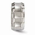 thumbnail image 3 of Solid Titanium Men's Faceted Edge Matte Brushed Finish and 12mm Plain Classic Wedding Band Ring Size 11, 3 of 7